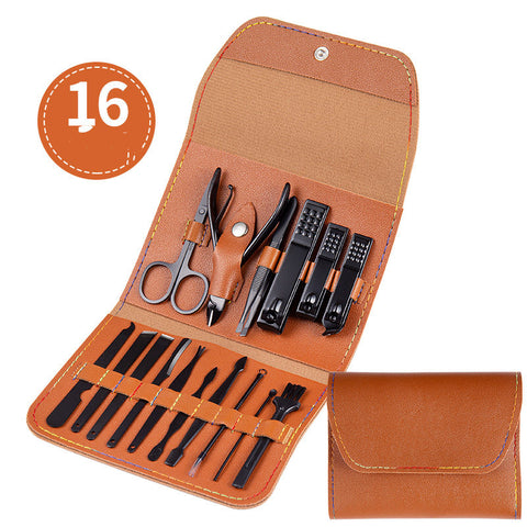 Professional Scissors Nail Clippers Set Ear Spoon Dead Skin Pliers Nail Cutting Pliers Pedicure Knife Nail Groove Trimmers - Fashionner