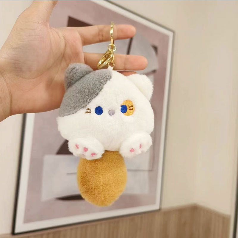 Creak Kitten Plush Doll Creative Schoolbag Keychain Pendant