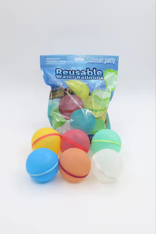 Bataille d'eau à injection d'eau Réutilisable Combat aquatique Bombe à eau à fermeture automatique Jouet pour enfant Ballon d'eau