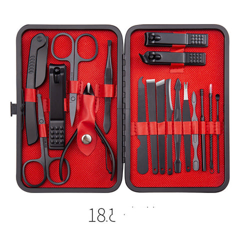 Professional Scissors Nail Clippers Set Ear Spoon Dead Skin Pliers Nail Cutting Pliers Pedicure Knife Nail Groove Trimmers - Fashionner