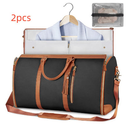 Sac de voyage polochon grande capacité, sac à main pour femme, sac à costume pliable, sacs fourre-tout étanches pour vêtements