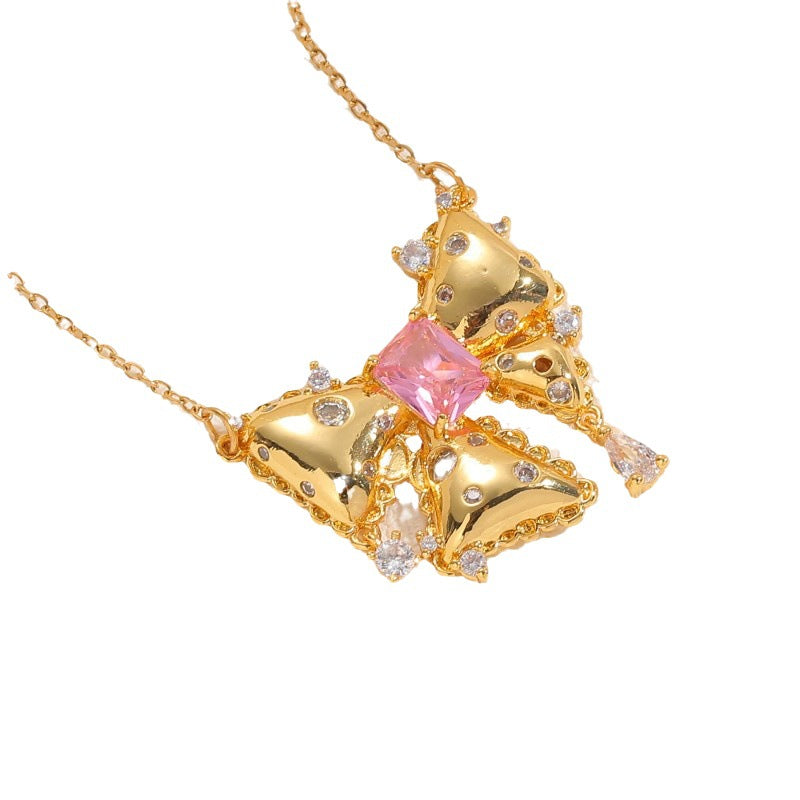 Shell Zircon Butterfly Luxury Pendant Ins Style Niche - Fashionner