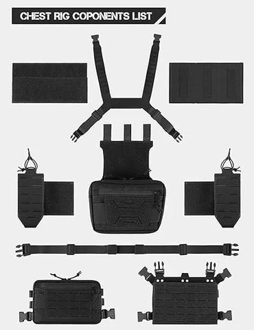 Chest Rig Tactical Chest Rig Molle Modular Micro Fight Chest Rigs With Magazine Pouch For Outdoor Hunting Aisoft - Tactical Vests Chest Rigs Protector for Outdoor Hunting Shooting