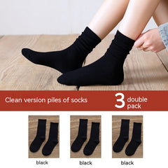 Non Pure Cotton High Tube Loafers And Socks - Fashionner