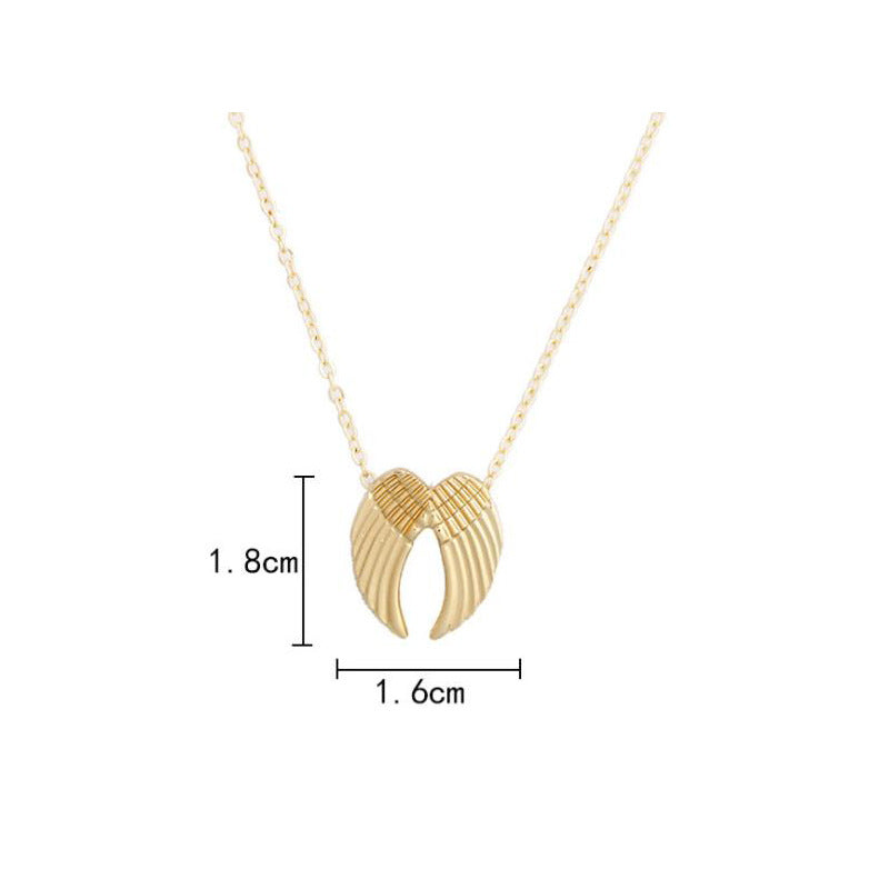 Fashion Jewelry Ladies Pendant Angel Wings Card Necklace - Fashionner