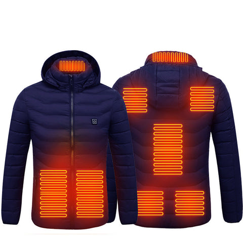 Nouvelle veste chauffante électrique USB en coton, manteau chauffant, vêtements thermiques, gilet chauffant pour homme, hiver