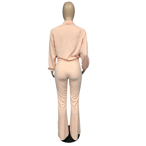 Ensemble deux pièces athleisure de couleur unie pour femme
