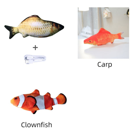 Version sans herbe à chat - Jouet électrique de simulation de poisson sauteur