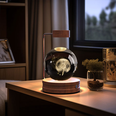 Veilleuse d'intérieur dinosaure cosmique boule de cristal, alimentée par USB, lumière chaude de chevet, cadeau d'anniversaire