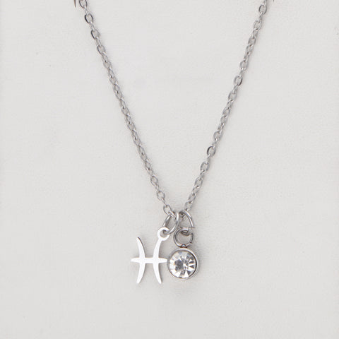 Buy Western Birthstone Necklace With 12 Zodiac Gemstone Pendants online at Fashionner.