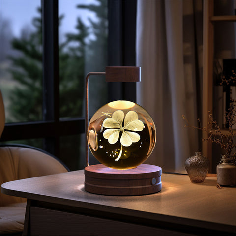 Veilleuse d'intérieur dinosaure cosmique boule de cristal, alimentée par USB, lumière chaude de chevet, cadeau d'anniversaire