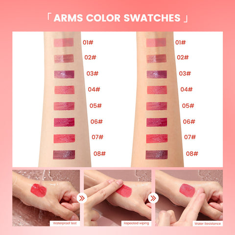 Laque à Lèvres Effet Miroir sans Transfert, Rouge à Lèvres Hydratant Longue Tenue