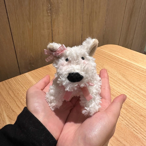 Cute West Highland Plush Pendant Cartoon Puppy Fur Doll Keychain