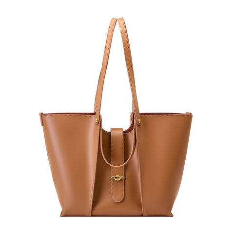 Cowhide Large Capacity Totes High-grade Women's Bag - Fashionner