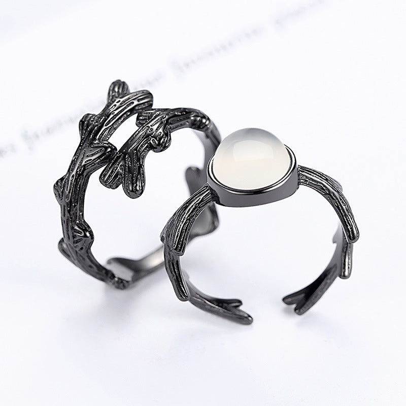 Fashion Spike Rose Couple Ring
