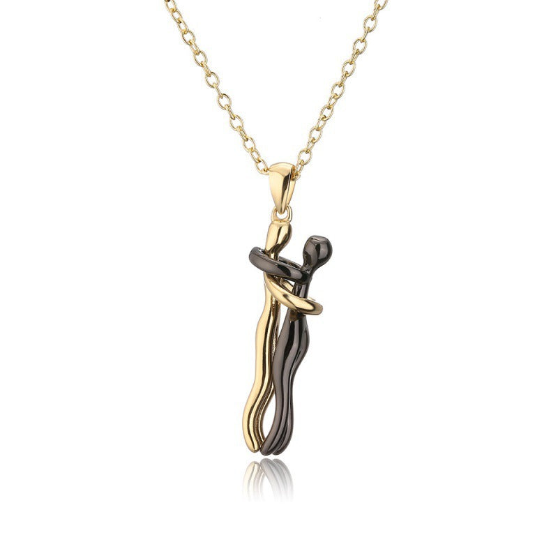 Buy Special-Interest Design Couple Hug Pendant Necklace online at Fashionner.