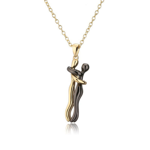 Buy Special-Interest Design Couple Hug Pendant Necklace online at Fashionner.