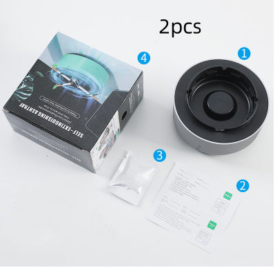 Buy Smoke Removal Air Purification Ashtray Anion Purification Practical Automatic Purifier Ashtray Portable Gadgets For Car Ashtray online at Fashionner.