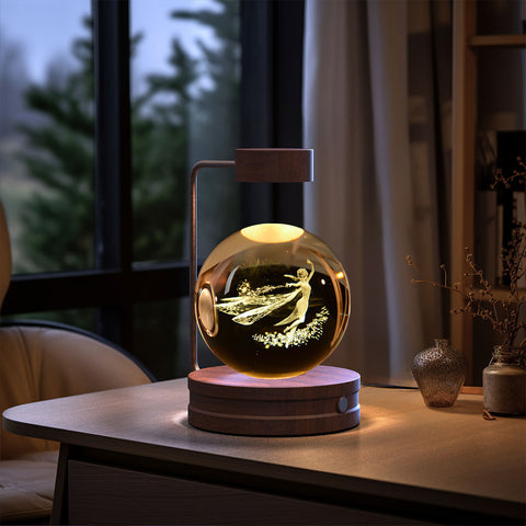 Veilleuse d'intérieur dinosaure cosmique boule de cristal, alimentée par USB, lumière chaude de chevet, cadeau d'anniversaire
