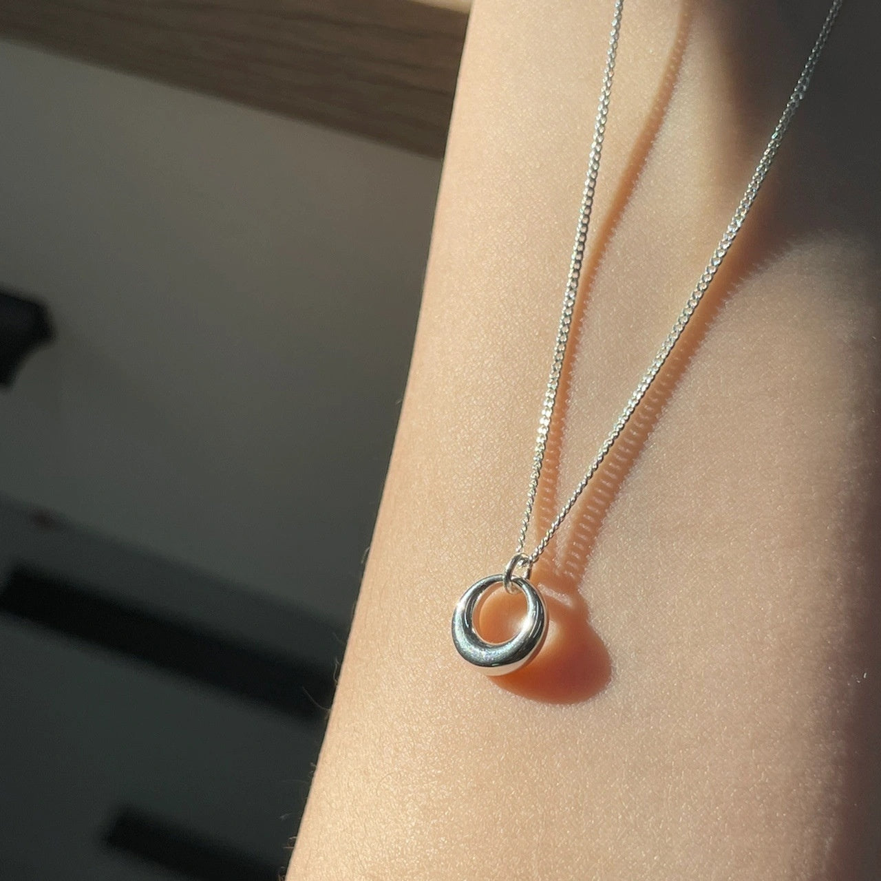 Buy Womens Geometric Round Necklace Minimalist Instagram-Style online at Fashionner.