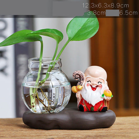 Vase hydroponique décoratif Lucky Jinbao