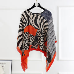 Artificial Silk Pullover Sunscreen Scarf Shawl - Fashionner