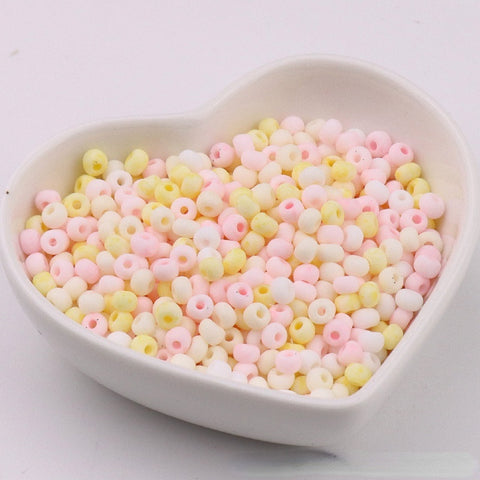 Perles de riz en verre Macaron Super Premium 4 mm