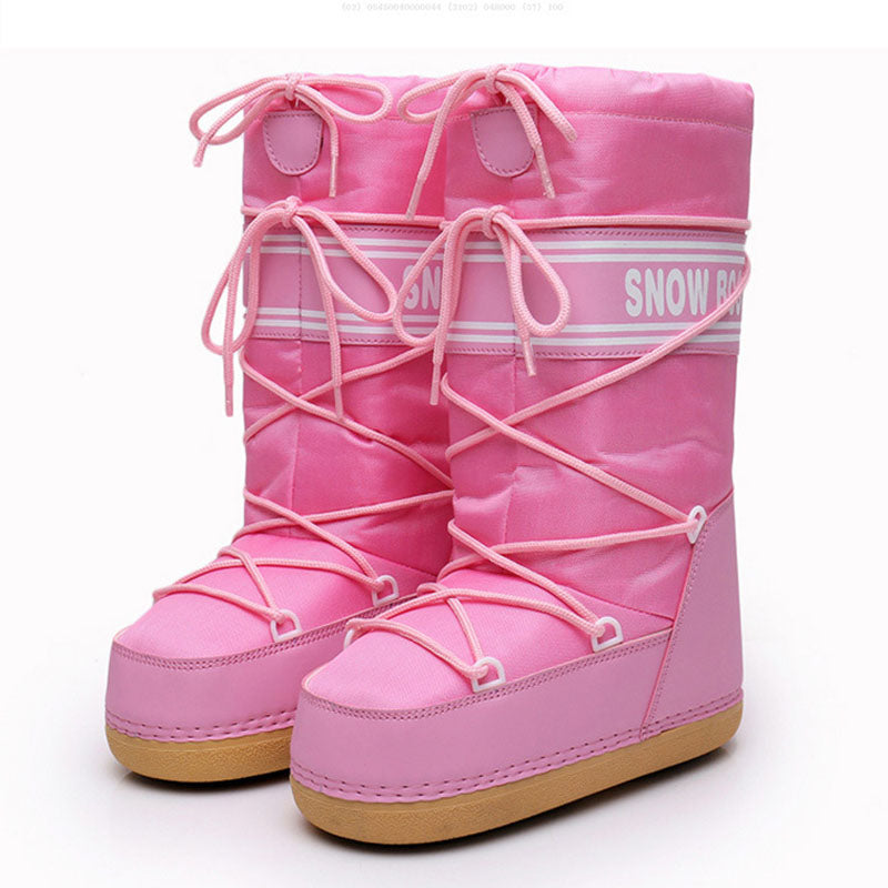 Ski Space Boots Fashion Round Toe Mid-calf Women - Fashionner