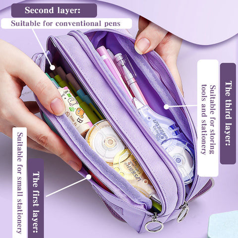 Trousse de décompression, trousse à crayons portable Net Red pour fille de primaire