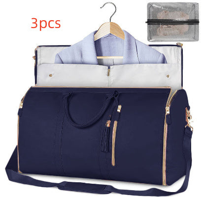 Sac de voyage polochon grande capacité, sac à main pour femme, sac à costume pliable, sacs fourre-tout étanches pour vêtements