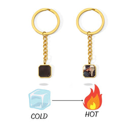 Personalized Photo Of Thermal Geometric Keychain