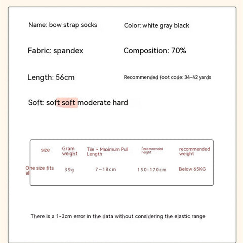 Ballet Style Bow Bandage Stockings Sweet Cool Girl Bunching Socks - Fashionner