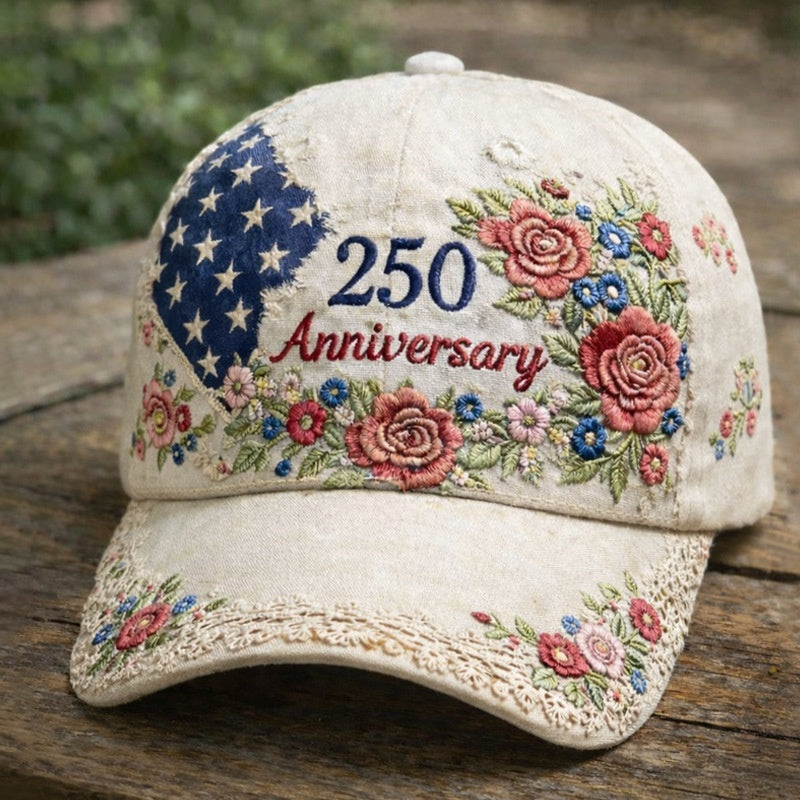 Buy America's 250th Anniversary Rose 3d Printed Baseball Cap For Daily Travel And Independence Day Celebration online at Fashionner.