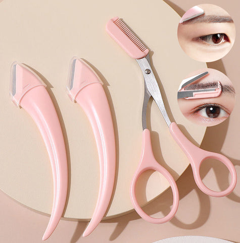 Couteau à sourcils avec peigne, courbé, lune, petits accessoires de beauté, gadgets