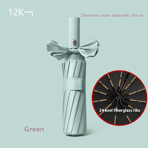 24 Bone Automatic Umbrella Reinforced Folding