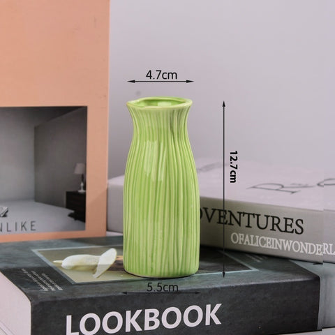 Petit vase en céramique Mini arrangement floral Hydroponique Ornements décoratifs simples