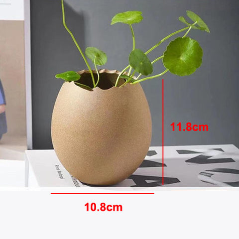 Contenants à fleurs hydroponiques minimalistes en coquille d'œuf d'autruche créatifs