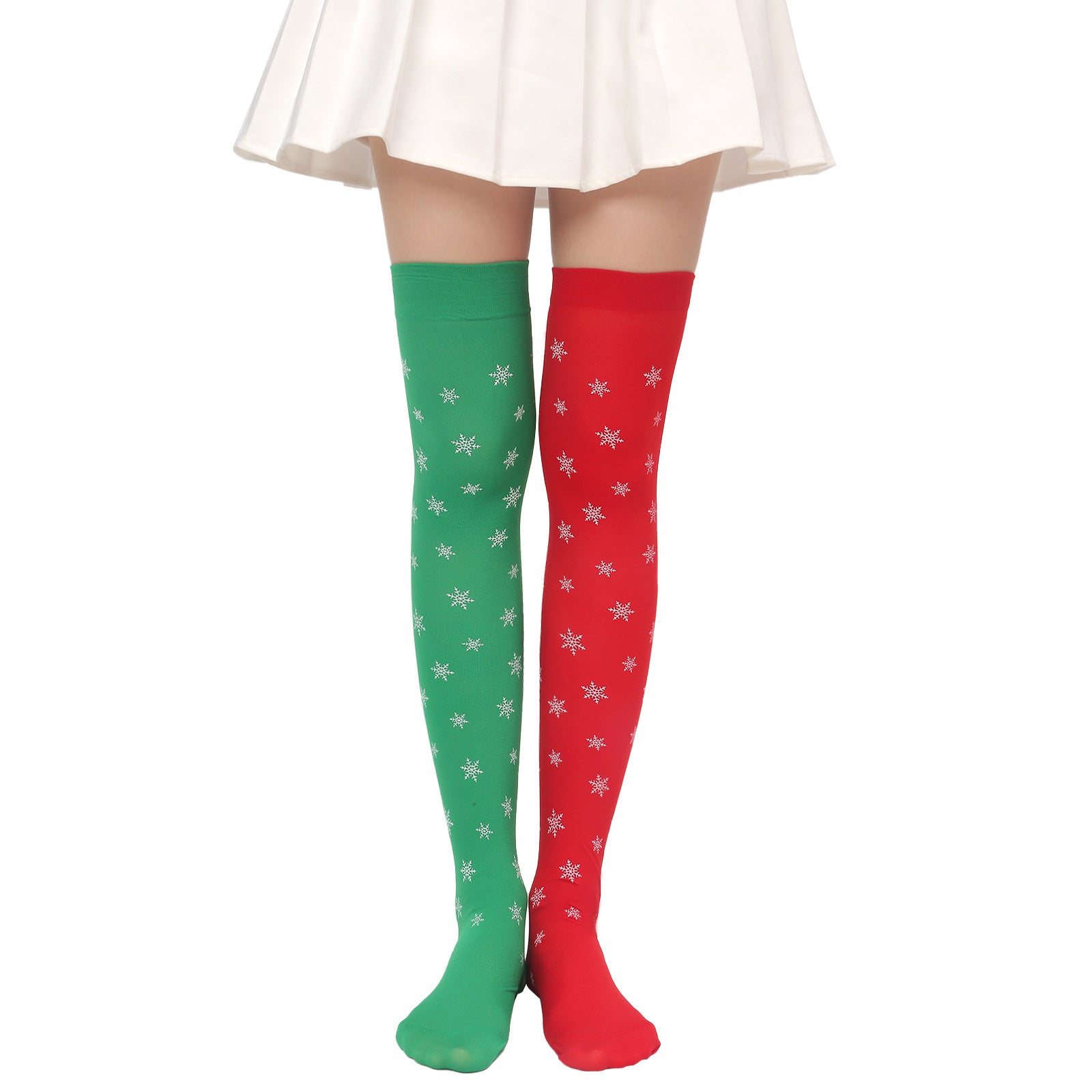Christmas Plush Doll Knee Socks Bow Stockings - Fashionner