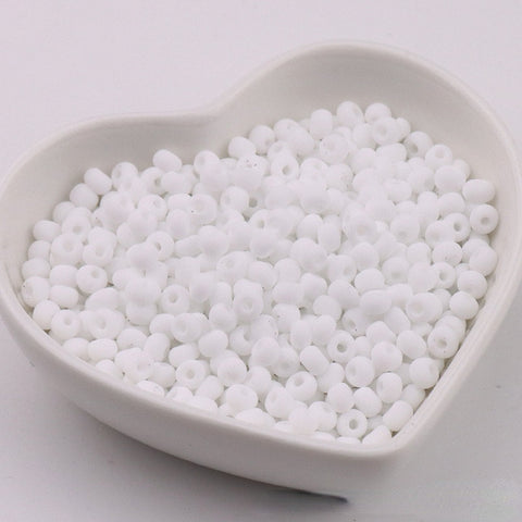 Perles de riz en verre Macaron Super Premium 4 mm