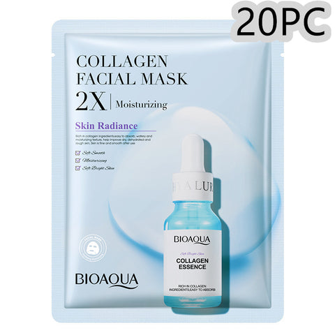 Masque facial au collagène hydratant et raffermissant Masque en tissu Acide hyaluronique Masques faciaux Soin de la peau Gel Soin de la peau
