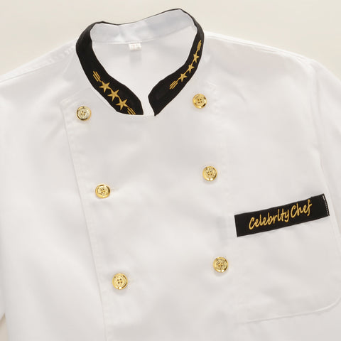 Chef's Uniform Long-sleeved Overalls Long-sleeved Solid Color