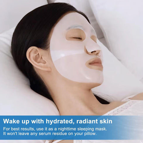 Masque de Nuit au Collagène Intense Le Vrai Masque en Tissu Facial au Collagène avec du Collagène à Faible Poids Moléculaire pour l'Élasticité et la Fermeté
