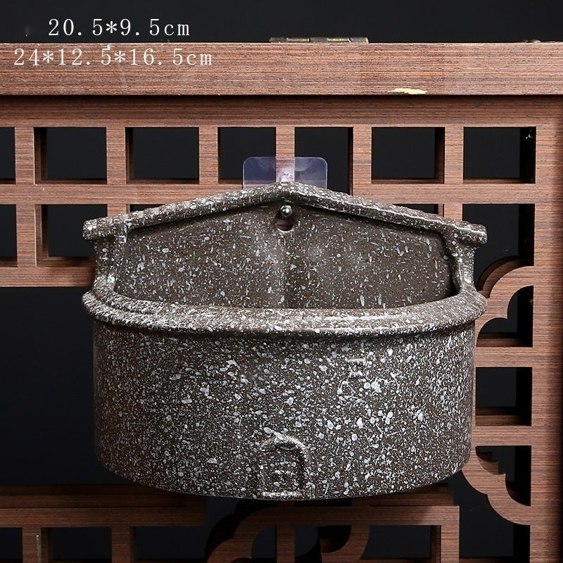 Hanging Ceramic Half Wall Decoration Flower Pot Creative Hydroponics Green Radish