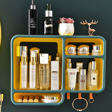 Cosmetics Dust-proof Wall Shelf - Fashionner