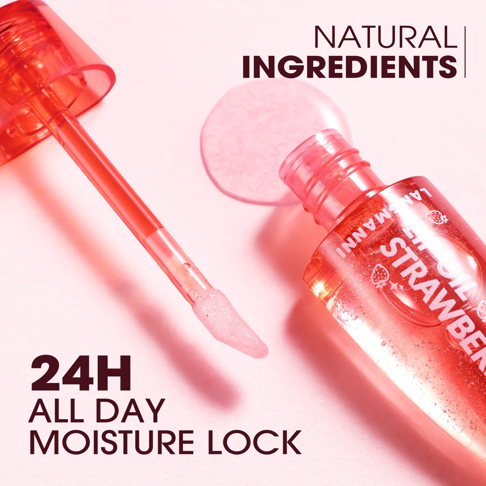Strawberry Flavor Aloe Lip Gloss Nourishing Moisturizing