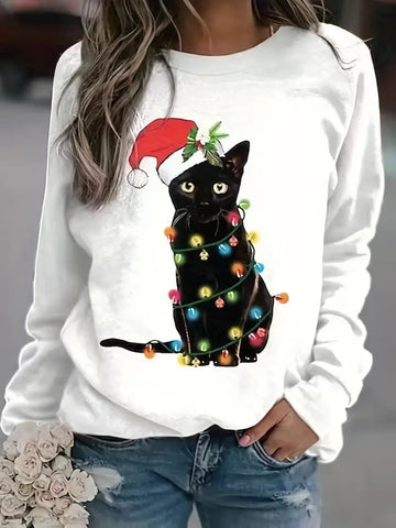 Pull à col rond de Noël pour femmes