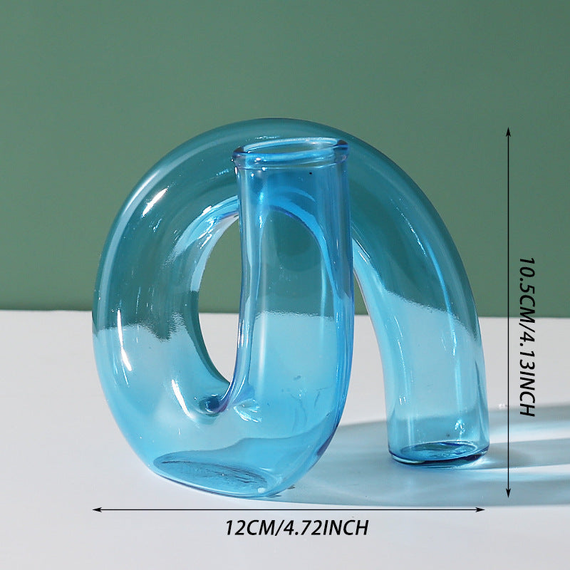 Creative Heterosexual Glass Flower Arrangement Hydroponic Bottle Furniture Model Room