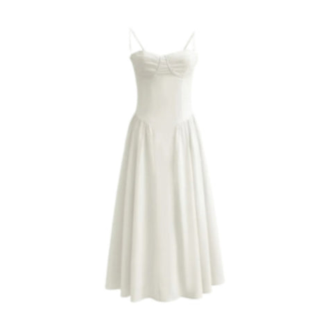 European And American Elegant Palace Style New Low-cut Suspender Large Swing Dress For Women - Fashionner