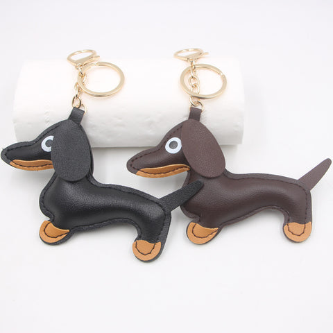 Porte-clés de voiture mode pendentif chien saucisse