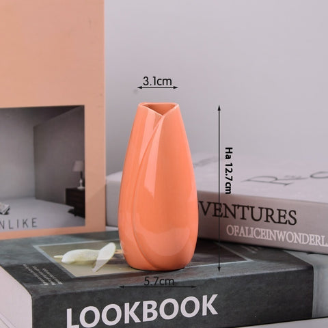Petit vase en céramique Mini arrangement floral Hydroponique Ornements décoratifs simples